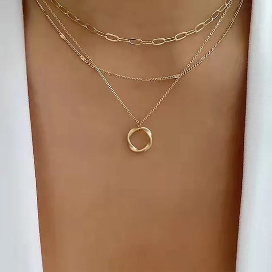 Gold Multi-Layer Chain Necklace