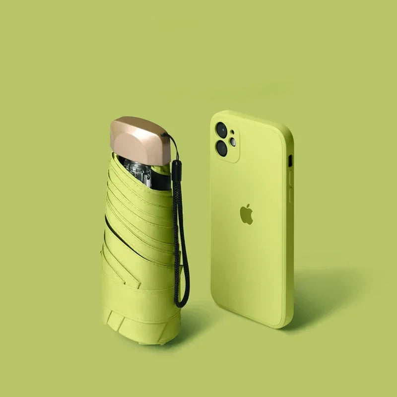 Mini Sunumbrella pocket Umbrella Vinyl folding UV protection sunshade pocket umbrella Capsule umbrella 01