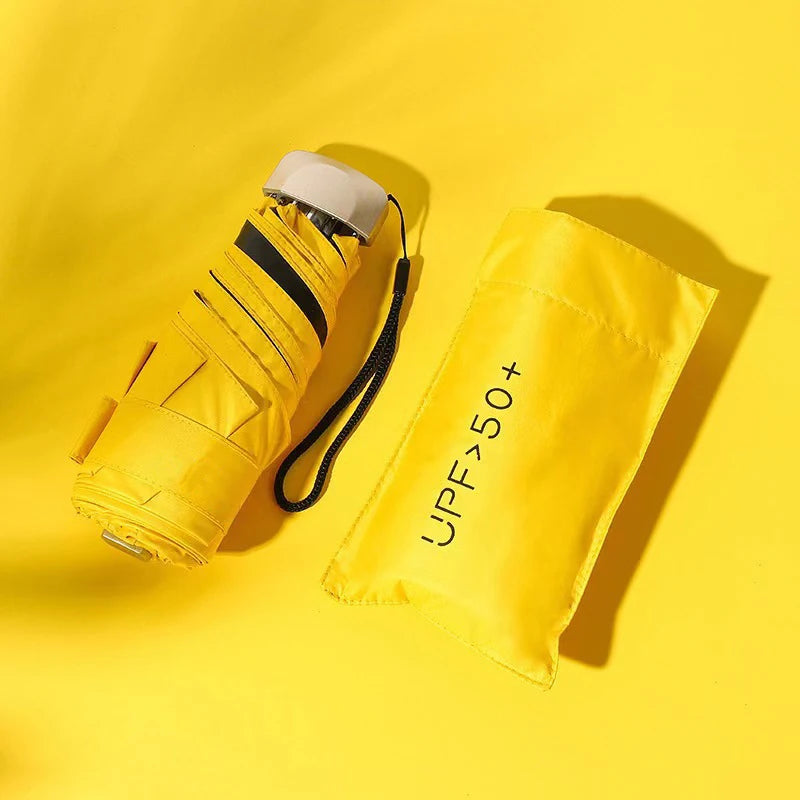 Mini Sunumbrella pocket Umbrella Vinyl folding UV protection sunshade pocket umbrella Capsule umbrella 01