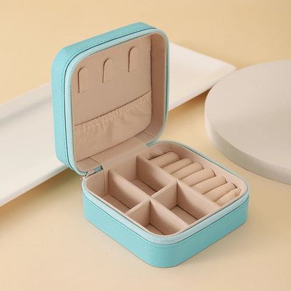 Simple Jewelry Box Wholesale Travel Portable Ring Necklace Earrings Studs Earrings Storage Box Jewelry Organizer