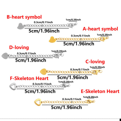 stainless steel chains.