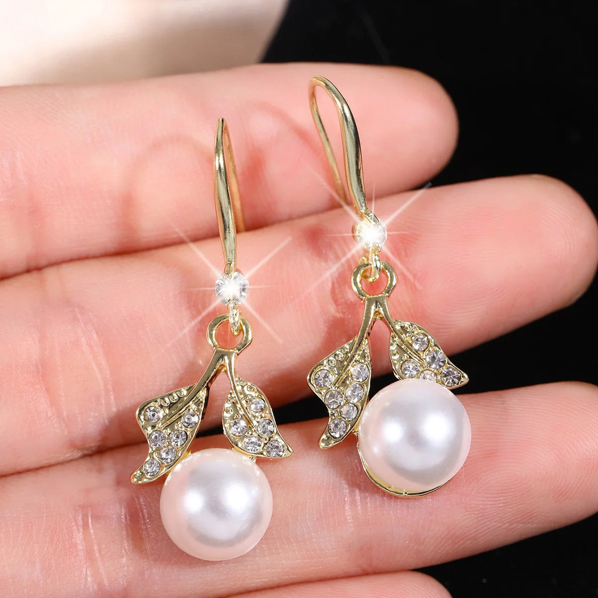 2 Pieces Of Women's Trendy And Elegant Pearl Tassel Earrings, Outdoor Travel, Carnival, Party, Holiday Dressing Gifts -4833