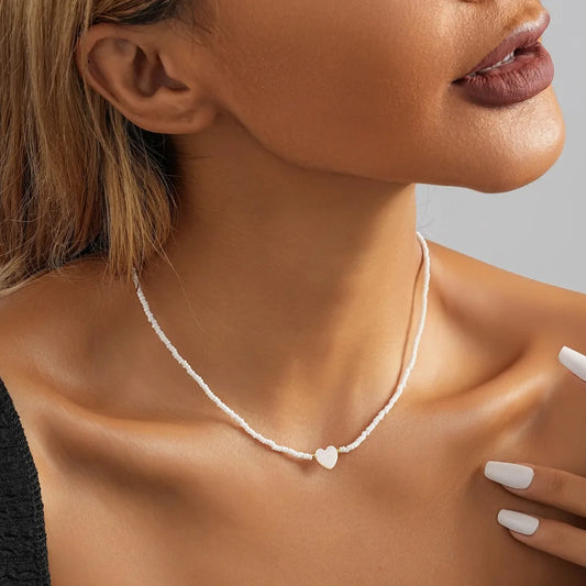 Moonstone bead necklace for women