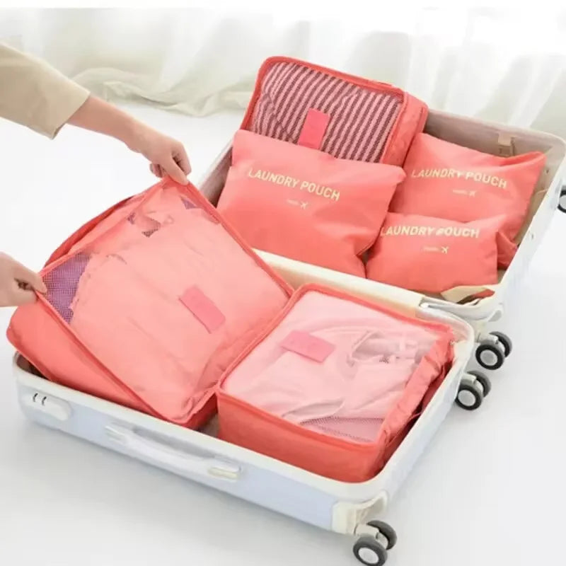 VoyageSet 6-pack vattentäta förvaringsväskor för resor 