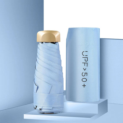 Mini Sunumbrella pocket Umbrella Vinyl folding UV protection sunshade pocket umbrella Capsule umbrella 01