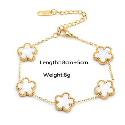 Gold plated clover bracelet