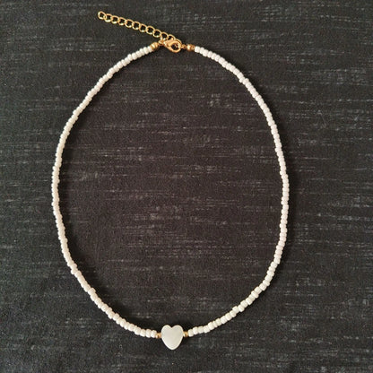 Moonstone bead necklace for women