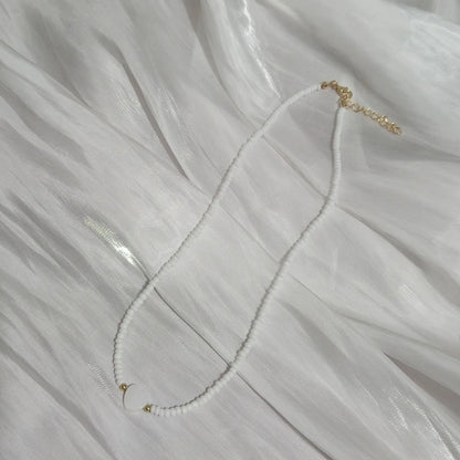 Moonstone bead necklace for women