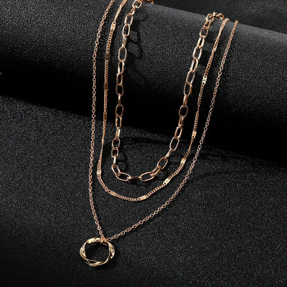 Gold Multi-Layer Chain Necklace