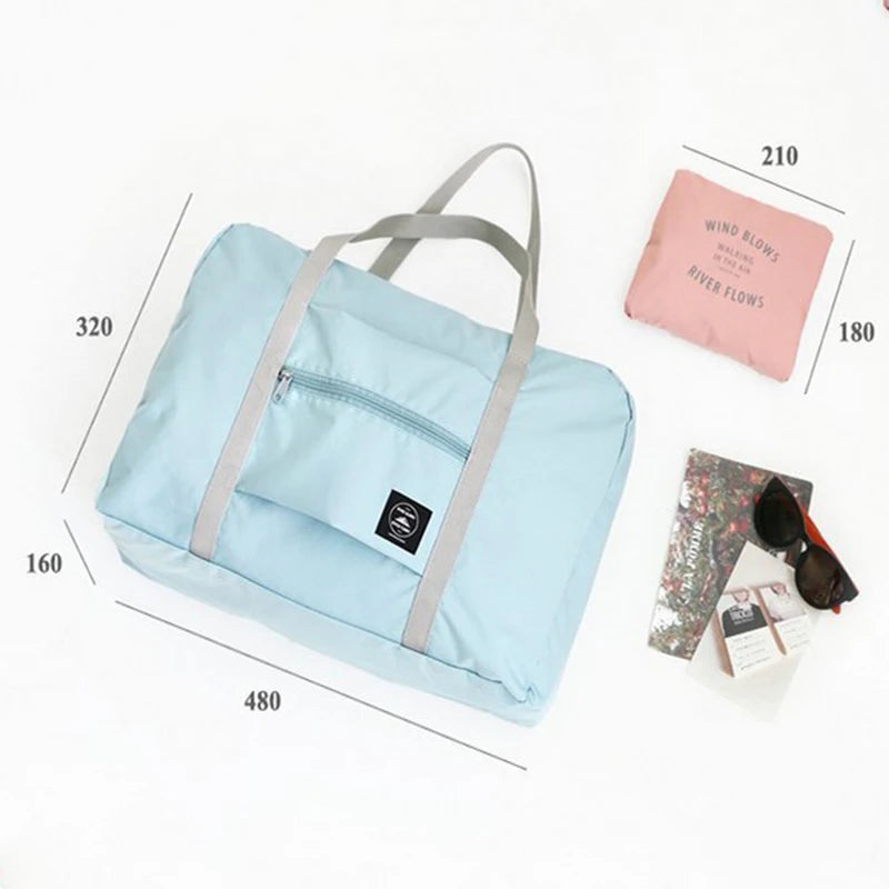 New Nylon Foldable Travel Bags Unisex Large Capacity Shoulder Bag Luggage Women WaterProof Handbags Travel Bags