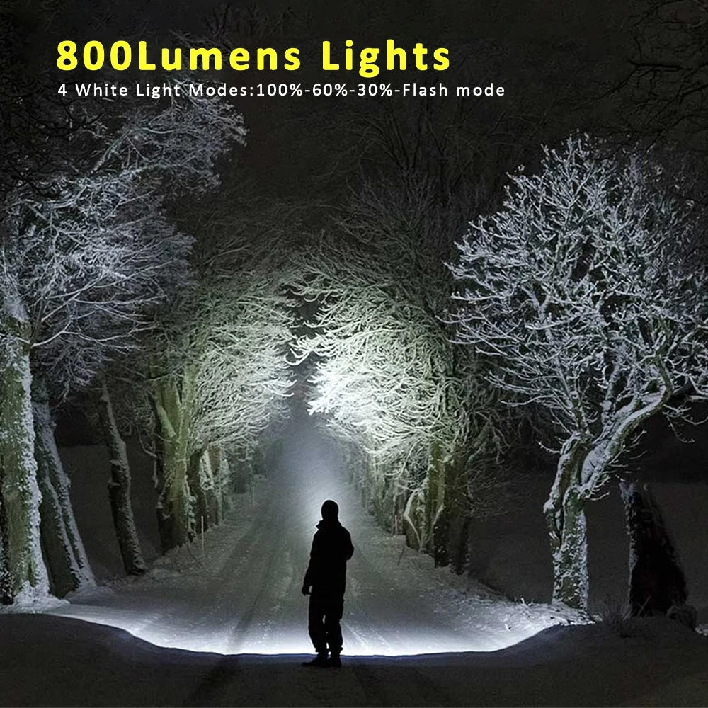 Mini LED-nyckelringsficklampa – USB-C-laddningsbar, 300 lumen, IPX7 vattentät