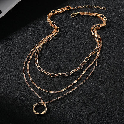 Gold Multi-Layer Chain Necklace