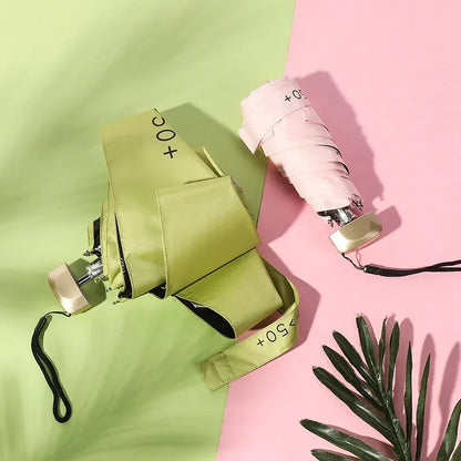 Mini Sunumbrella pocket Umbrella Vinyl folding UV protection sunshade pocket umbrella Capsule umbrella 01