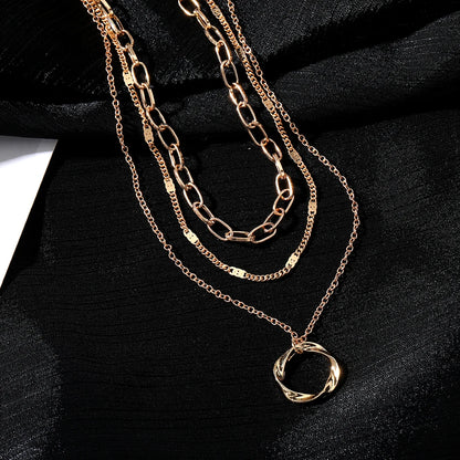 Gold Multi-Layer Chain Necklace