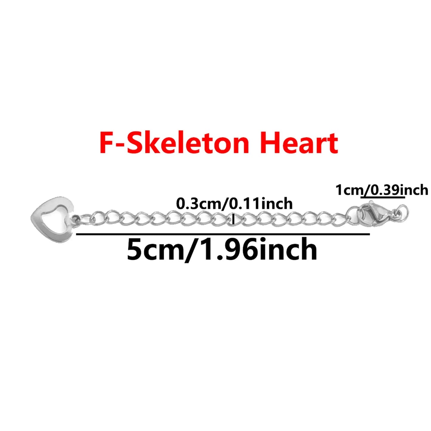 stainless steel chains.