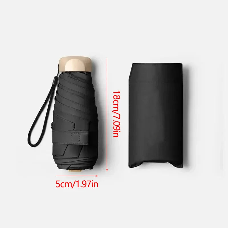Mini Sunumbrella pocket Umbrella Vinyl folding UV protection sunshade pocket umbrella Capsule umbrella 01