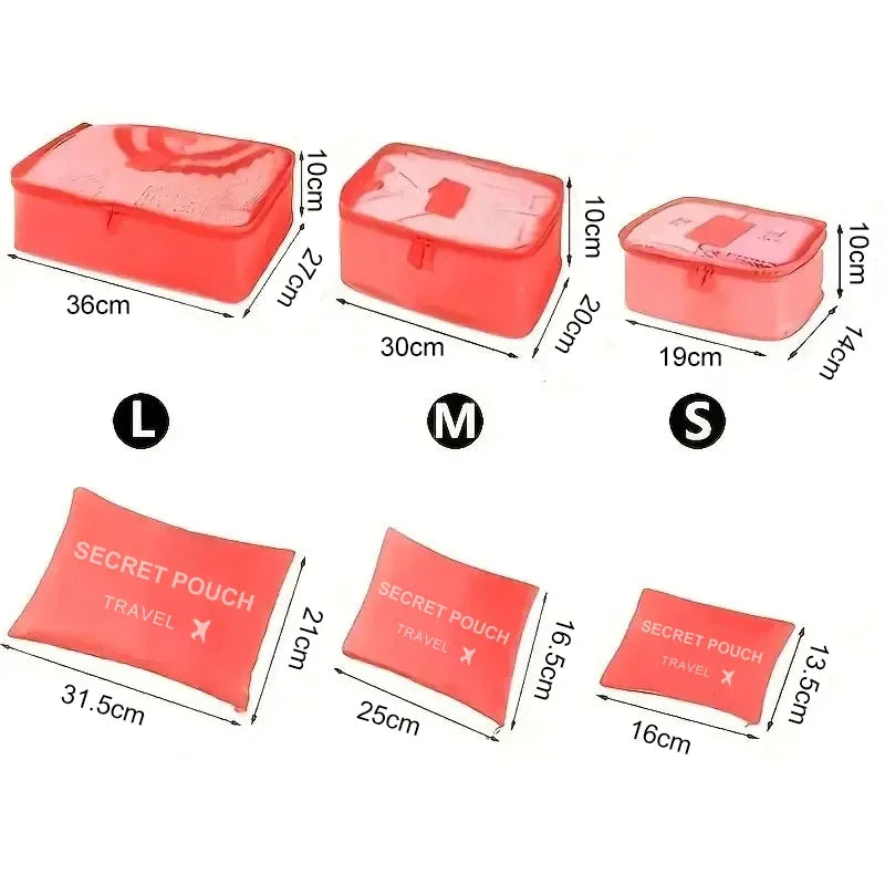 VoyageSet 6-pack waterproof travel storage bags