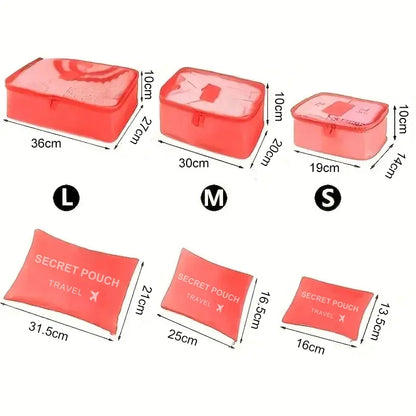 VoyageSet 6-pack waterproof travel storage bags