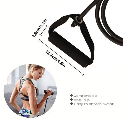 Motståndsband med handtag, träningsband, träningsband med handtag för män och kvinnor, styrketräningsutrustning för hemmabruk 