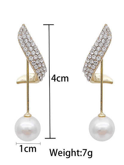 2 Pieces Of Women's Trendy And Elegant Pearl Tassel Earrings, Outdoor Travel, Carnival, Party, Holiday Dressing Gifts -4833
