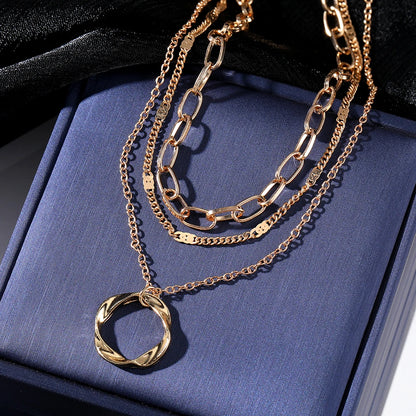 Gold Multi-Layer Chain Necklace